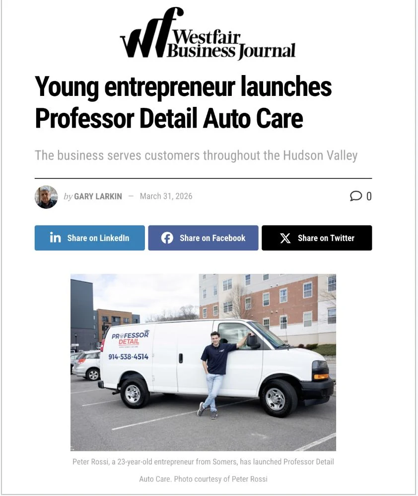 Westfair Business Journal feature on Professor Detail Auto Care